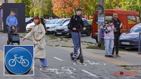 700 метрів велодоріжок: на бульварі Слави у Дніпрі запрацювала велоінфраструктура