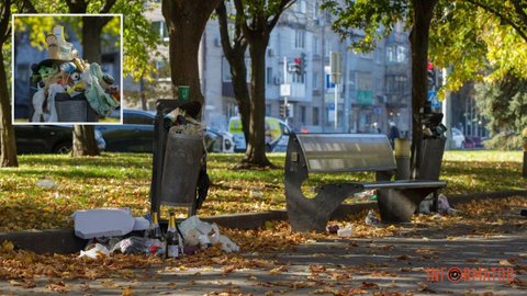 Мами з дітьми гуляють серед куп сміття: набережна Дніпра потопає у відходах