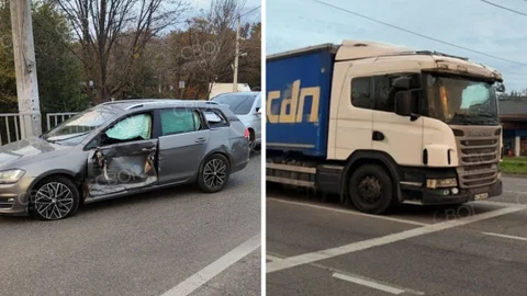 У Кривому Розі зіткнулись Volkswagen та Scania: вагітну водійку ушпиталили до лікарні