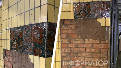 Обсипається плитка на станції метро Нивки: під загрозою унікальна майоліка