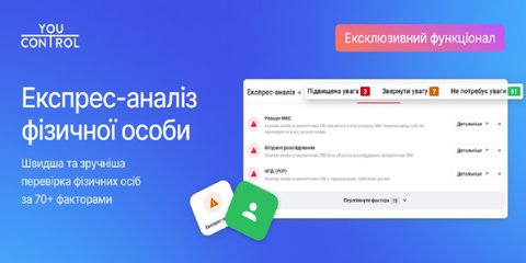 Вперше на ринку відкритих даних — «Експрес-аналіз» для швидкої перевірки фізичних осіб