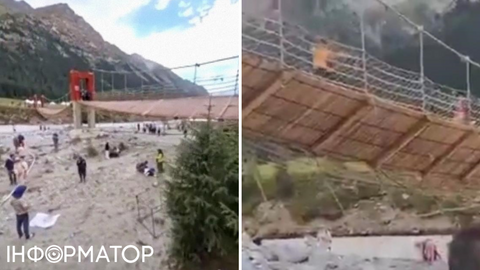 Трагедия в туристическом центре Китая: обрыв моста унес жизни многих людей