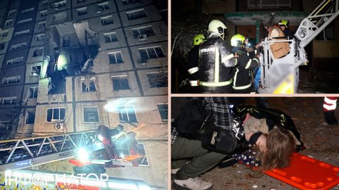 В доме - дыра: в Днепре из-за обстрела РФ есть погибший и десяток пострадавших