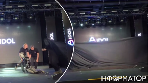 Алко-бот: новіша розробка росіян - дроїд Idol під час презентації хитався, потім впав і розбився