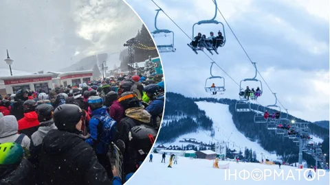 Буковель відкрив сезон із аншлагом: затори на під’їздах і черги біля витягів