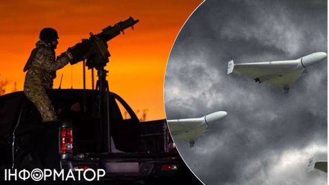 Нічна атака дронами: сили ППО знешкодили 135 із 156 безпілотників