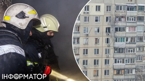 Дрон попал в многоэтажку в Харькове: есть раненая