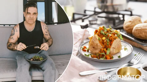 Робби Уильямс показал свой любимый способ есть картошку в мундире