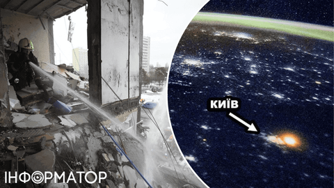 Ракетный удар РФ по Киеву сняли астронавты МКС: уникальное видео из космоса