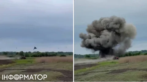 На Чернігівщині Шахед впав поруч із трактористом, який працював у полі
