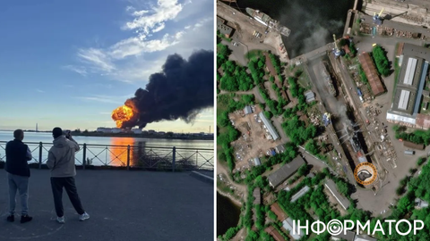 Появились спутниковые снимки пораженного корвета Бойкий – носителя ракетного вооружения