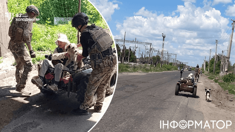 Автостоп на фронті - військові за допомогою наземного робота вивозили бабусю з Костянтинівки