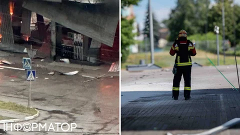 Дрон попал в АЗС в Сумах - есть раненые