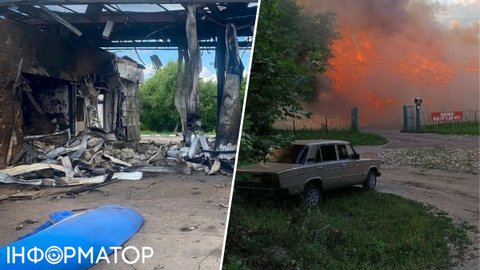 Россияне снова бьют по АЗС в Сумах - три человека пострадали