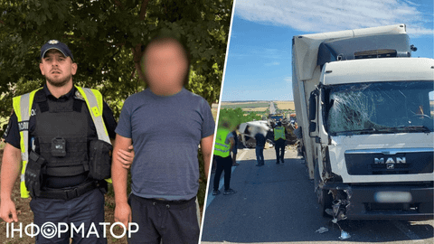 Полиция задержала водителя грузовика, который устроил смертельное ДТП с маршруткой в ​​Одесской области