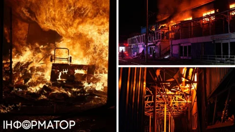 Россия нанесла удар по объекту торговли в Запорожье - возник масштабный пожар, есть раненый