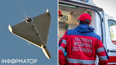 У Харкові дрон влучив в авто - медики надають допомогу пораненій людині