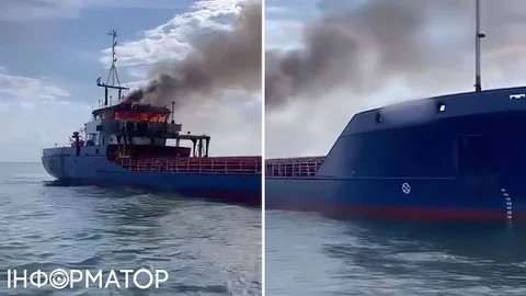 Під час атаки РФ на судно біля гирла Дунаю прикордонники врятували вісьмох моряків