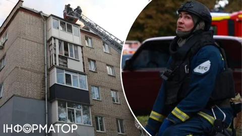У Харкові Росія атакувала п'ятиповерхівку Шахедом, почалася пожежа