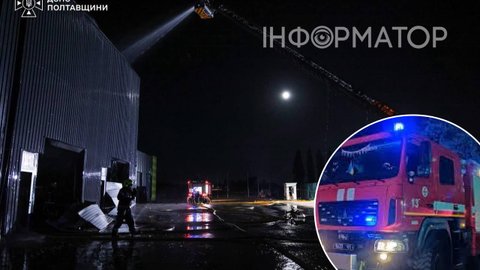 В Полтавском районе в результате воздушного удара сгорел склад "Новой почты"