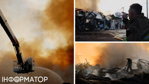 У Дніпрі ДСНС з ночі гасить пожежу на складах з харчами через удари російських БпЛА