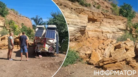 В Одесі обвалився схил — чоловіка засипало камінням
