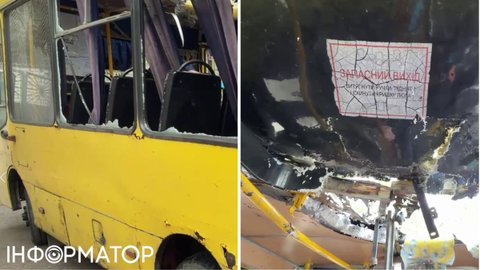 РФ вбила літніх людей в Херсоні - водій на понівеченій маршрутці рятував поранених