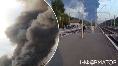 У Борисполі після нічної атаки РФ спалахнула масштабна пожежа на складах