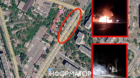 У Маріуполі вночі спалили автомобіль біля готелю "Гуси-Лебеді", який полюбляють російські окупанти