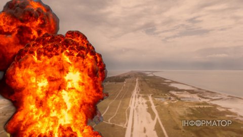 На Арабатській стрілці зафіксували численні осередки пожеж - ймовірно, удари по військових РФ