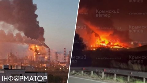 Під Москвою після масованої атаки дронів спалахнули пожежі на НПЗ і склади