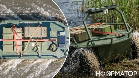 Украинские военные впервые использовали робота-амфибию для доставки грузов на фронт
