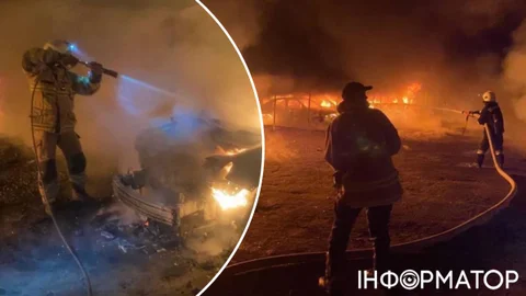 Обстріл Одещини - постраждав притулок для тварин, згоріли понад 10 автомобілів