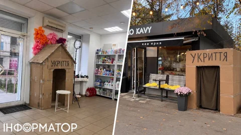 Предприниматели Запорожья создали шутливый флешмоб с картонными укрытиями