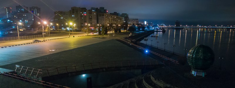 Ночной Днепр: как выглядит город с высоты птичьего полета