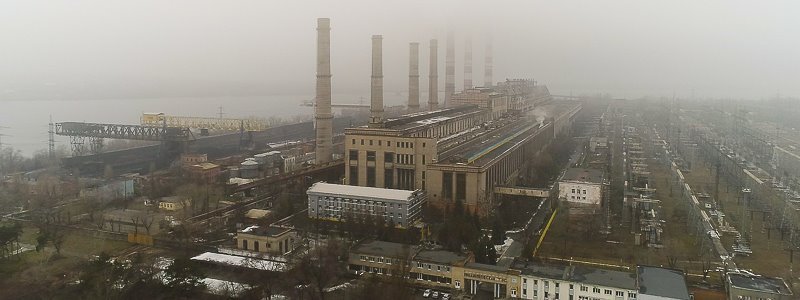 Днепровский Сайлент Хилл: как Приднепровская ТЭС выглядит с высоты