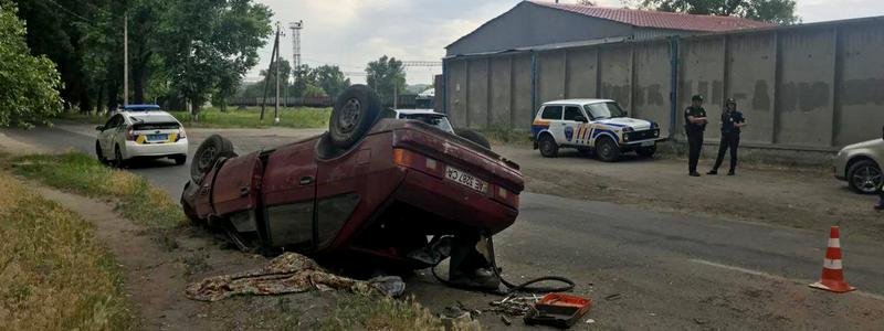 На Гаванской перевернулся «Москвич»: пострадал водитель