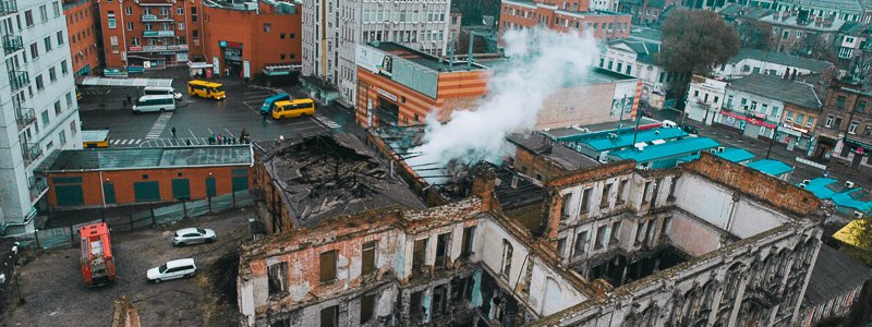 В центре Днепра снова горело заброшенное здание