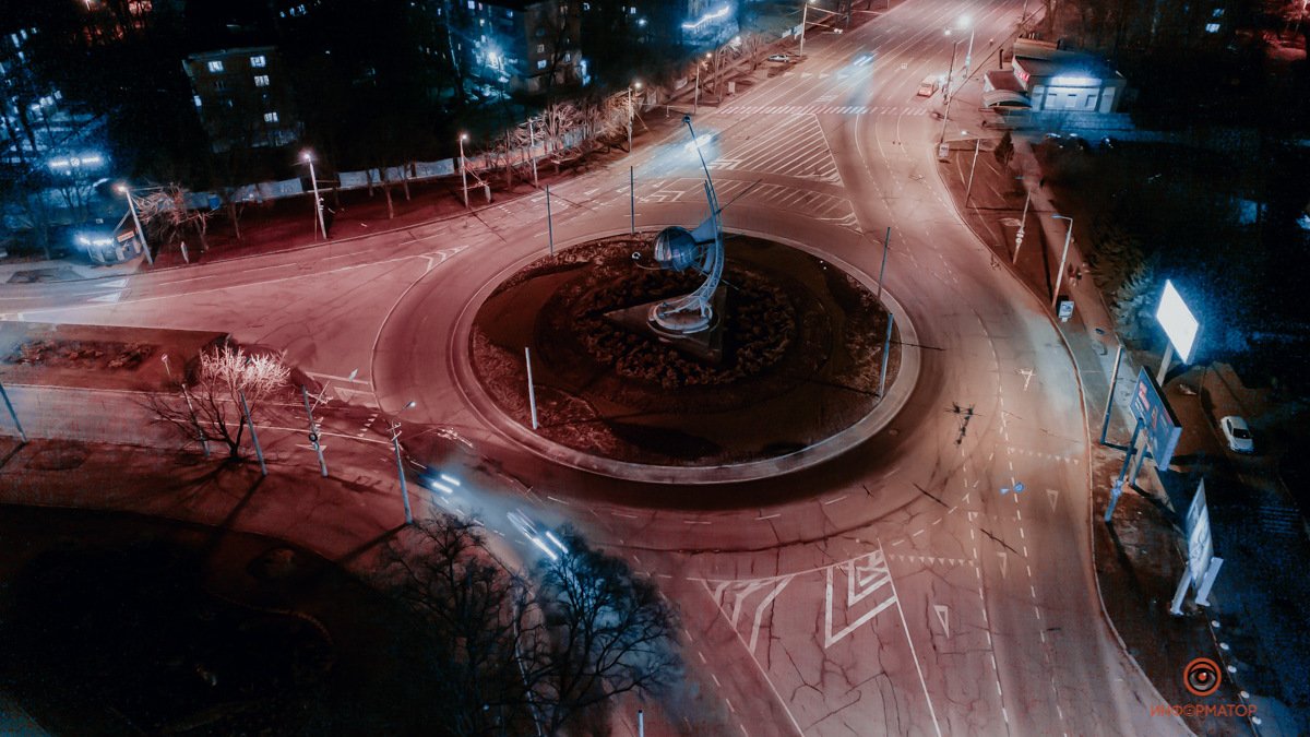 Как в Днепре выглядит Звездный бульвар и Запорожское шоссе ночью