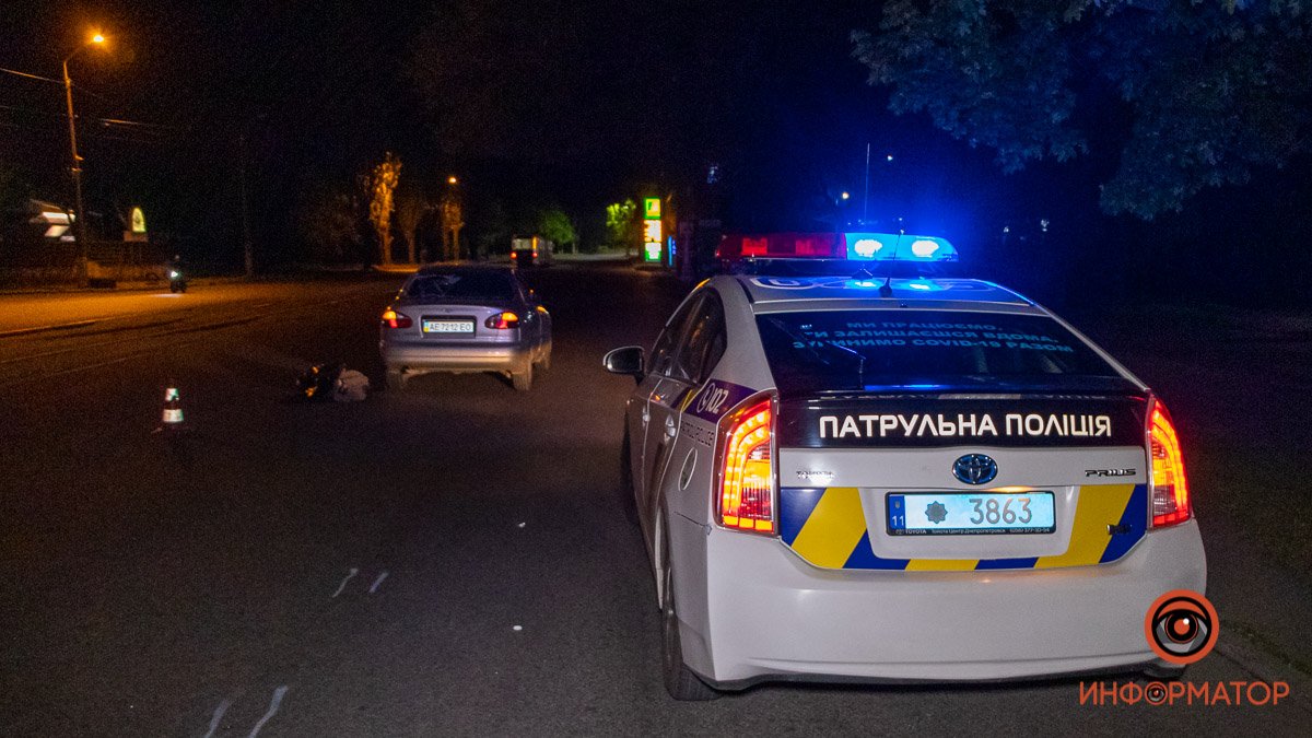 В Днепре на проспекте Богдана Хмельницкого Daewoo Lanos насмерть сбил пешехода