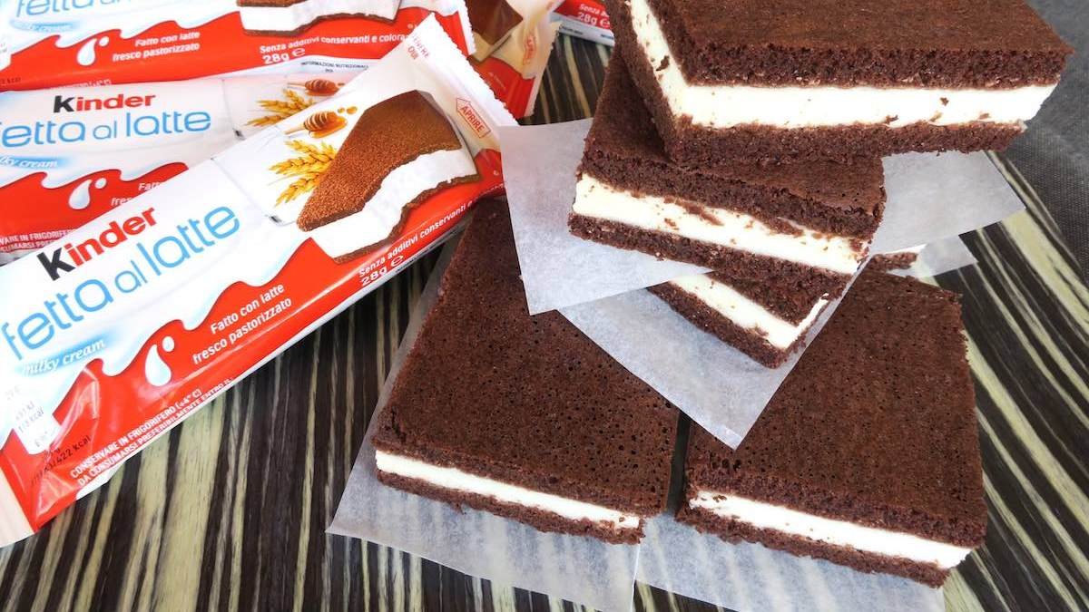 Домашний шеф: как приготовить пирожное Kinder milk-slice