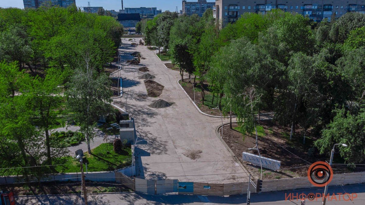 Как идет ремонт парка Писаржевского в Днепре