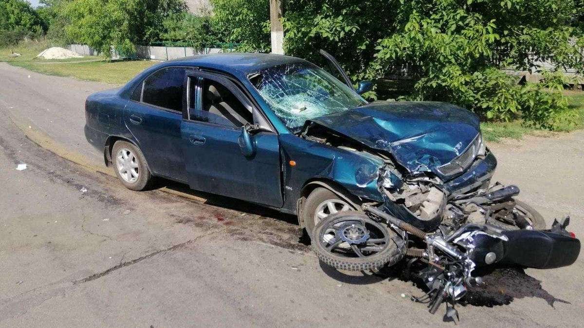 В Днепропетровской области столкнулись Daewoo и мотоцикл, погиб мужчина: поиск свидетелей