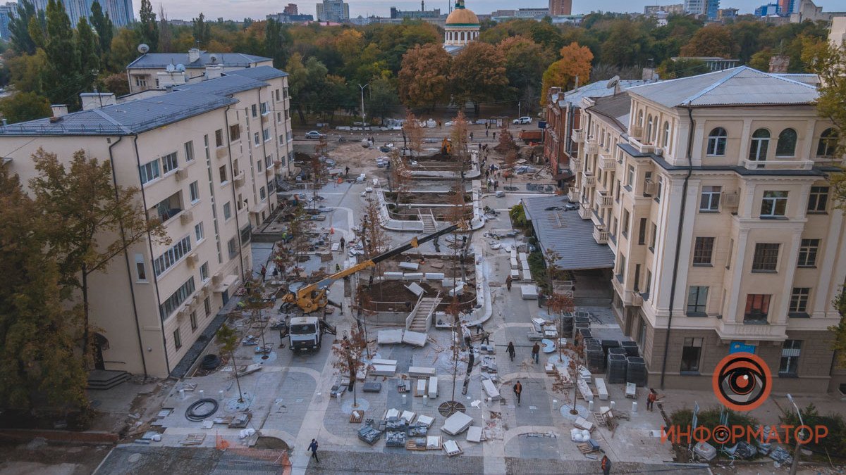 Реконструкция продолжается: как в Днепре выглядит улица Яворницкого