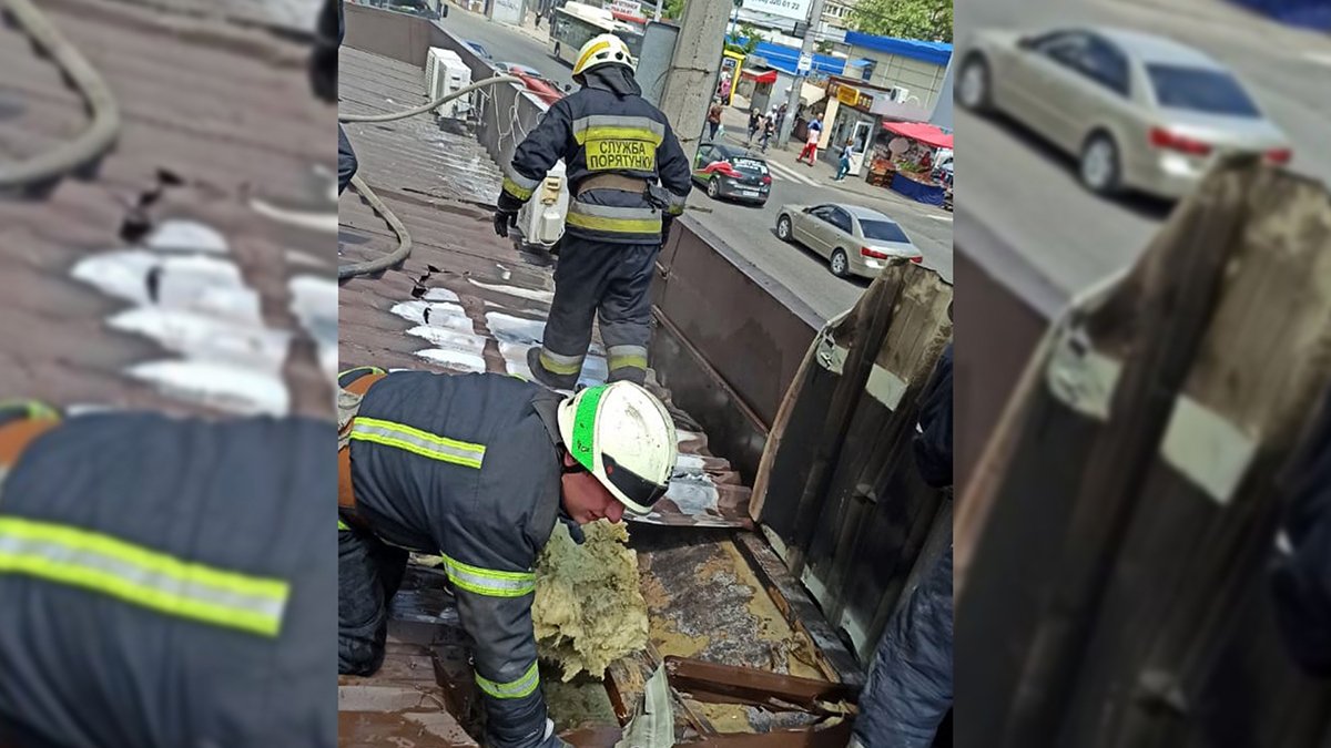 В Днепре на Марии Лисиченко случился пожар на рынке