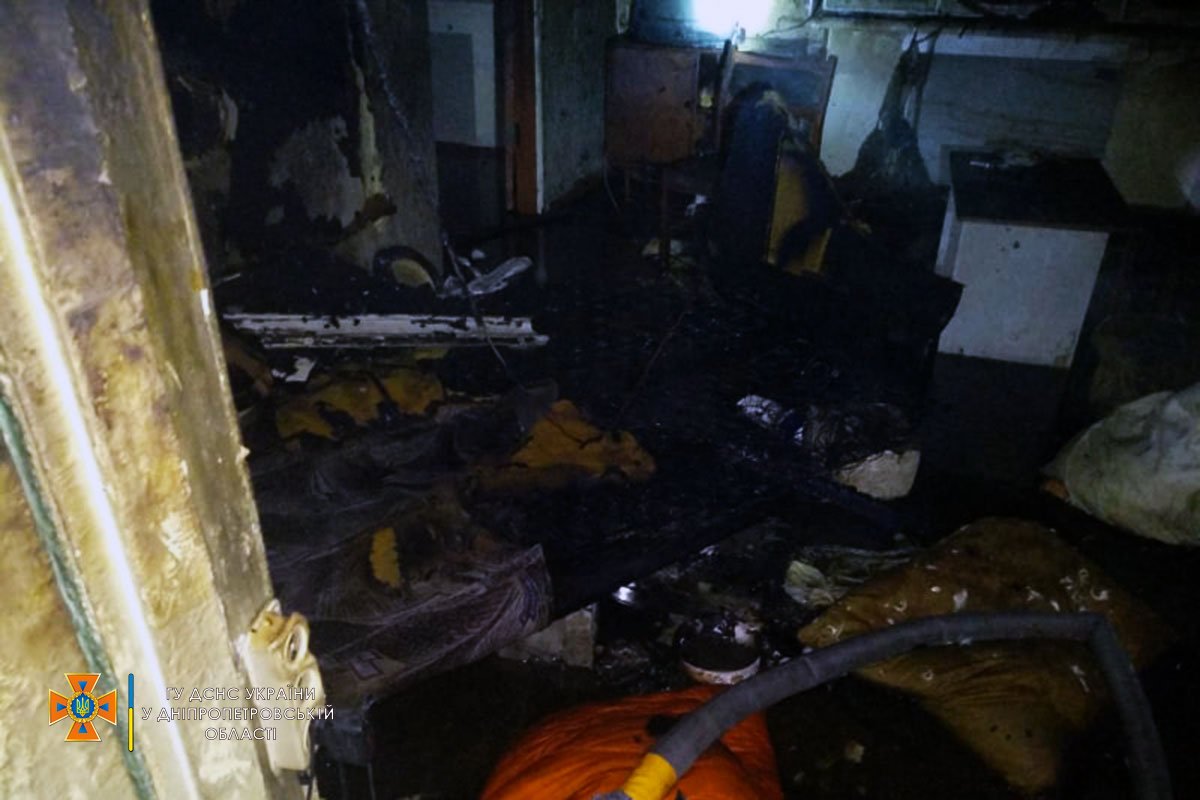 В Каменском во время пожара в квартире погиб мужчина