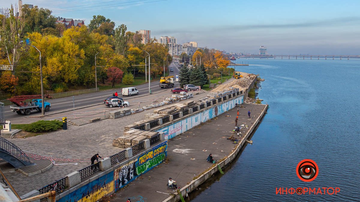 Как в Днепре продвигается ремонт Сичеславской Набережной