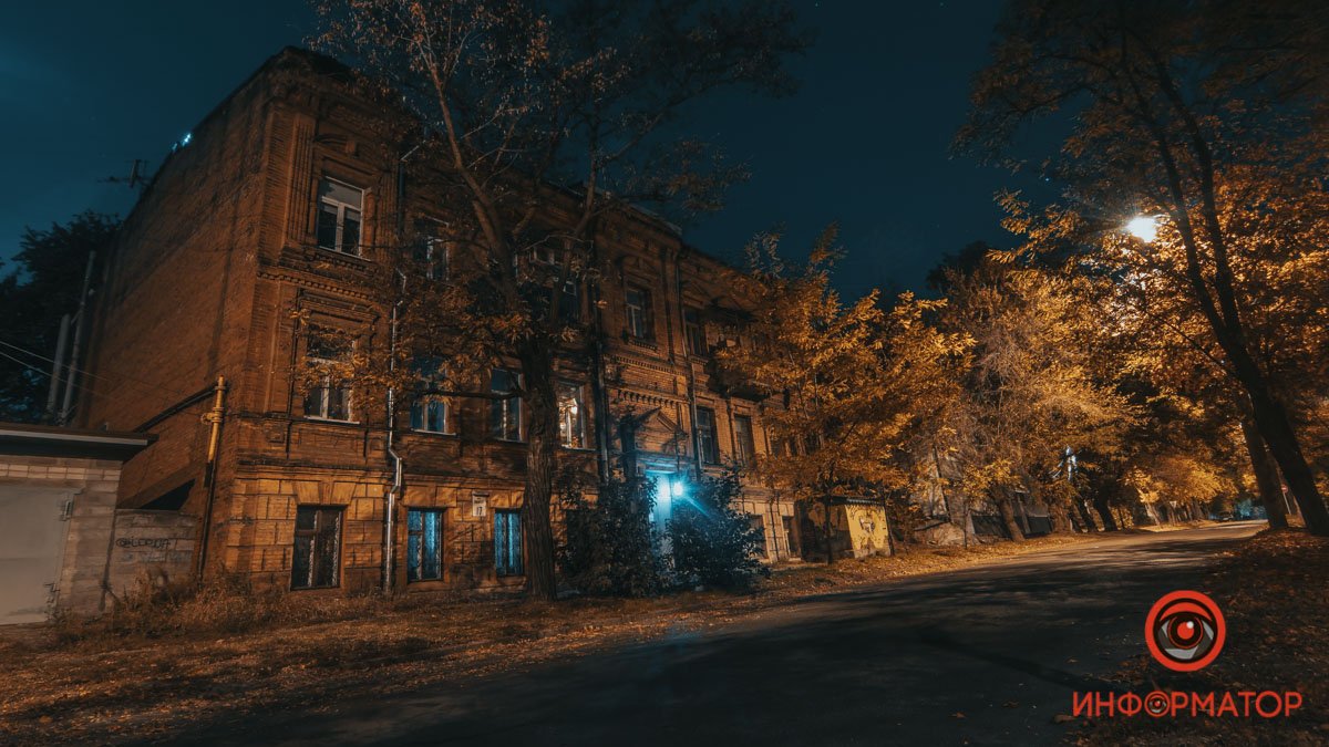 Как в Днепре выглядит улица Бородинская под покровом ночи