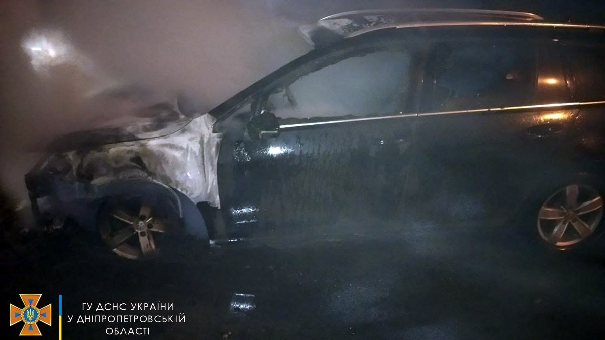 В Днепропетровской области загорелся Volkswagen