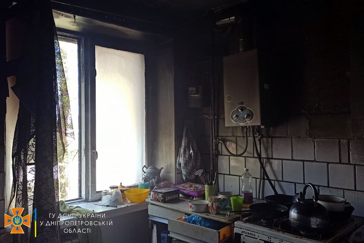 В Днепропетровской области горела квартира в 5-этажном доме